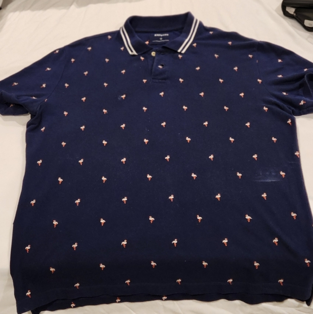 Express Dark Blue Men's Polo Shirte Size L